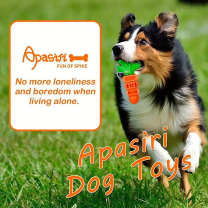 Apasiri Aggressive Chewers Dog Chew Toy for Large Breed Dogs - Indestructible Nylon Chew with Carrot & Leaf Design, Durable Dental Health for Teeth Cleaning & Mental Stimulation