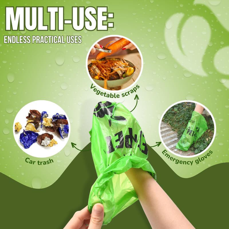 PET N PET Dog Poop Bag USDA Certified 41% Biobased Poop Bags 270&1080 Counts 60 Rolls 9X13 Inches Dog Poop Bag