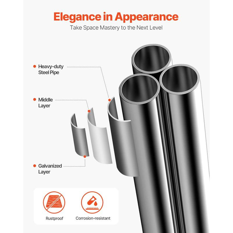 VEVOR Metal Chicken Coop, 9.8X19.6X6.5 Ft Large Walk-In Chicken Runs with Cover, Spire Roof Hen House Enclosure with Security Lock, Outdoor Duck Rabbit Cage Poultry Pen for Backyard, Farm, Yard