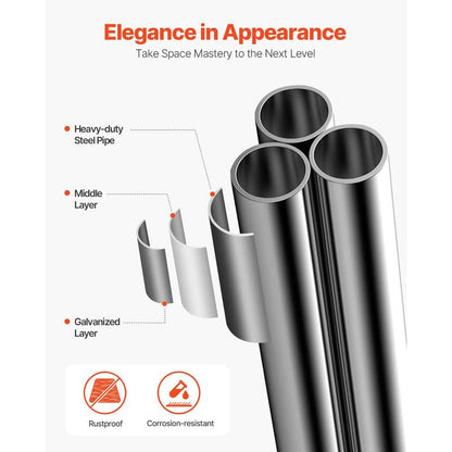 VEVOR Metal Chicken Coop, 9.8X19.6X6.5 Ft Large Walk-In Chicken Runs with Cover, Spire Roof Hen House Enclosure with Security Lock, Outdoor Duck Rabbit Cage Poultry Pen for Backyard, Farm, Yard