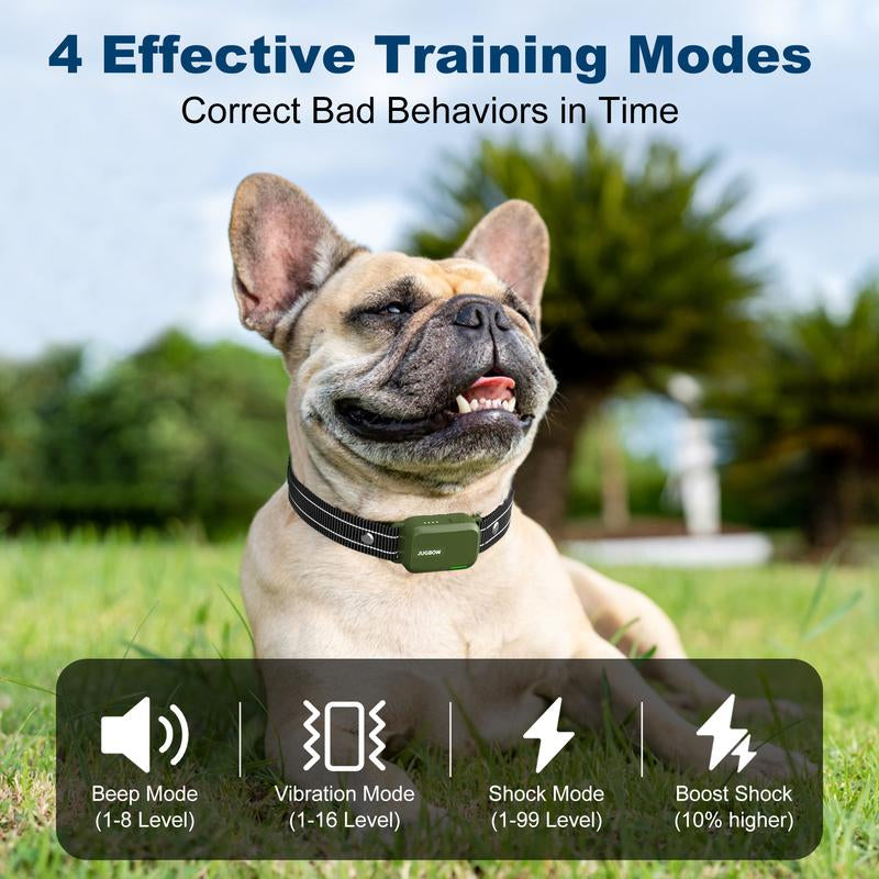 JUGBOW Dog Training Collar 4200FT Dog Training Behavior Aid, Remote IPX7 Waterproof with 4 Training Modes, Rechargeable E-Collar for All Breeds DT61