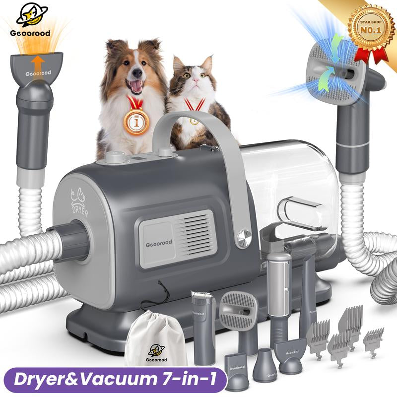 【Geoorood】Dog Grooming Vacuum Kit, Pet Grooming Vacuum with Clipper Nail Grinder, 2.5L Dust Cup Dog Deshedding Vacuum Brush with 4-6 Pet Grooming Tools for Shedding Pet Hair, Professional Pet Grooming Vacuum Kit#Septemberrestock#Fallfreshness
