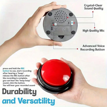 EVERBETTERUS Dog Buttons for Communication, 6 Pcs Dog Talking Button Set, Voice Recording Pet Buzzer Training Buttons, Speaking Button for Dogs with Waterproof Anti-Slip Dog Button Mat and 25 Scene Stickers