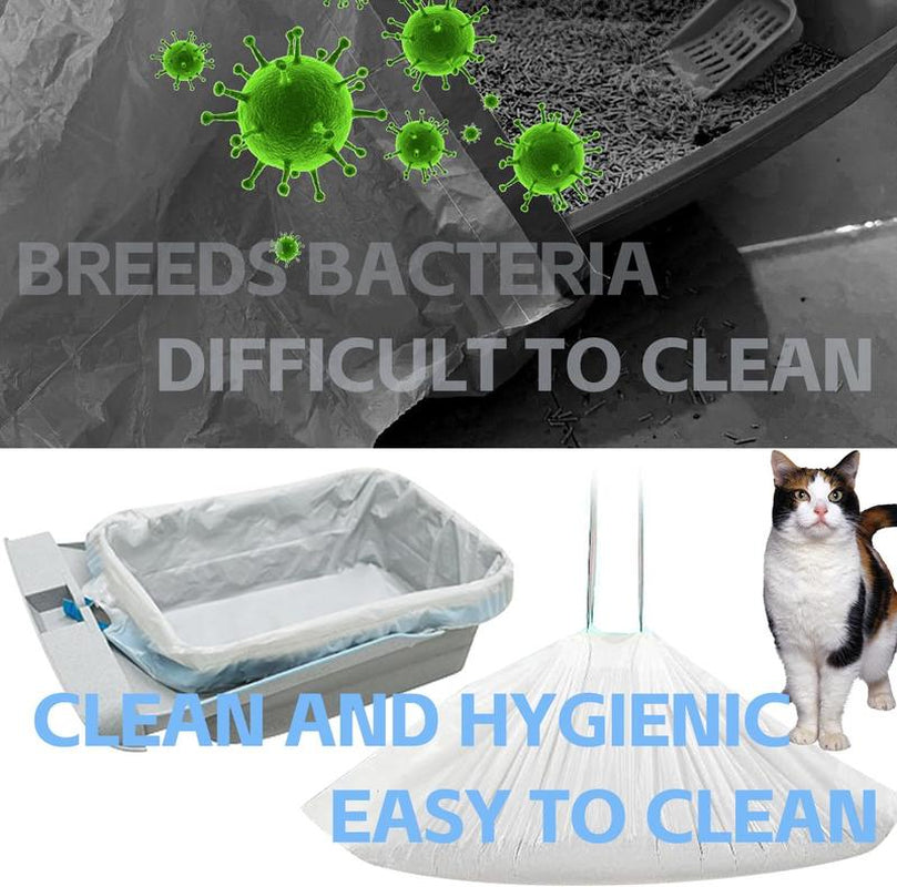 80 Count Litter Bags Compatible with Autoscooper 11 and Neakasam1 Open-Top Self-Cleaning Cat Litter Box, 4 Rolls Cat Litter Waste Receptacles Bags (80 Count)