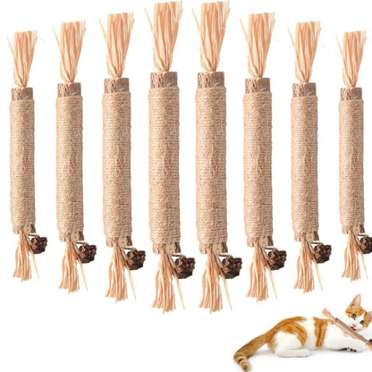 Premium Cat Chew Stick Toy, Natural Silvervine Sticks Cat Toys, Catnip Alternative Cat Chew Toys Teeth Cleaning, Matatabi Cat Treat, Edible Kitty Toys