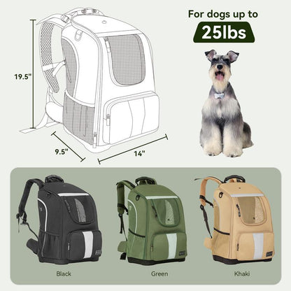 Petsfit Pet Dog Carrier Backpack with Upgraded Weight Reduction Design