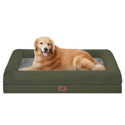 Orthopedic Washable Large Dog Bed: Large Dog Bed Bolster Waterproof - Dog Beds for Medium Xlarge Extra Dogs with Removable Cover
