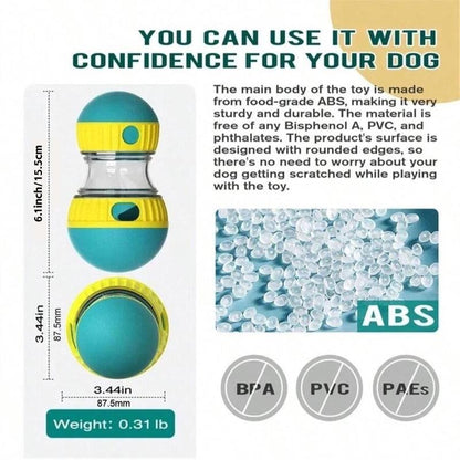 Interactive Dog Treat Ball, Slow Feeder Dog Treat Dispenser, Pet Treat Dispenser, Indoor and Outdoor Fun Feeding Toy for Dogs and Cats, Dog Toys