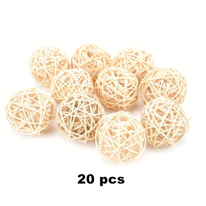 10/20 Pcs Willow Ball, Bird Foraging Toys Natural Bird Toys Chew Small Animal Chew Toy Activity for Parrot Macaw Hamster Guinea Pig Rat Parakeet Cockatiels Conure Finch Budgerigar Lovebird