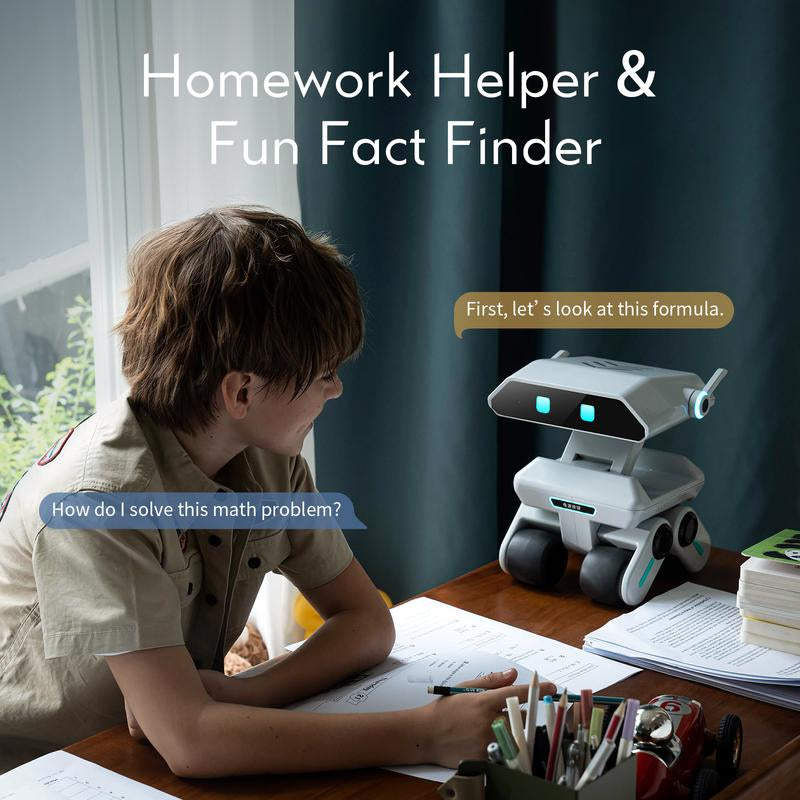 Yonbo AI Robot Companion, Chatgpt Voice Interactive AI Pet with Face Recognition& Emotional Support, Smart AI Toy for Kids & Adults, AI Robot Pet