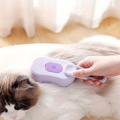Steam Cat Grooming Brush - Silicone Brush Hair, Water Mist Massage Comb, Remove Shedding Hair without Bathing, Steam Comb, Spray Massage Pet Comb