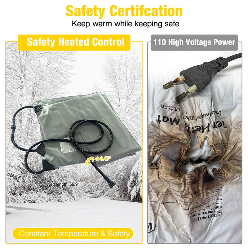 【Labor Day Offer】Aivituvin-Air91-In-Hp Wooden Heated Cat House with Adjustable Temperature Pad | Waterproof Roof| Outdoor Cat Shelter| Insulation