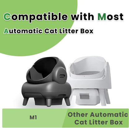 80 Count Litter Bags Compatible with Autoscooper 11 and Neakasam1 Open-Top Self-Cleaning Cat Litter Box, 4 Rolls Cat Litter Waste Receptacles Bags (80 Count)