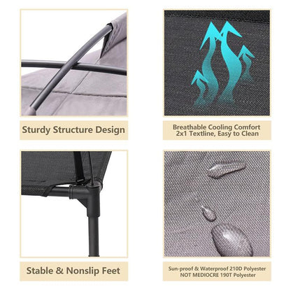 Zooba 2 in 1 Dog House, Dog Houses for Large Dogs Outside, Dog House Outdoor, Featuring Breathable 2X1 Textilene Elevated Dog House, Easy Clean and Assemble