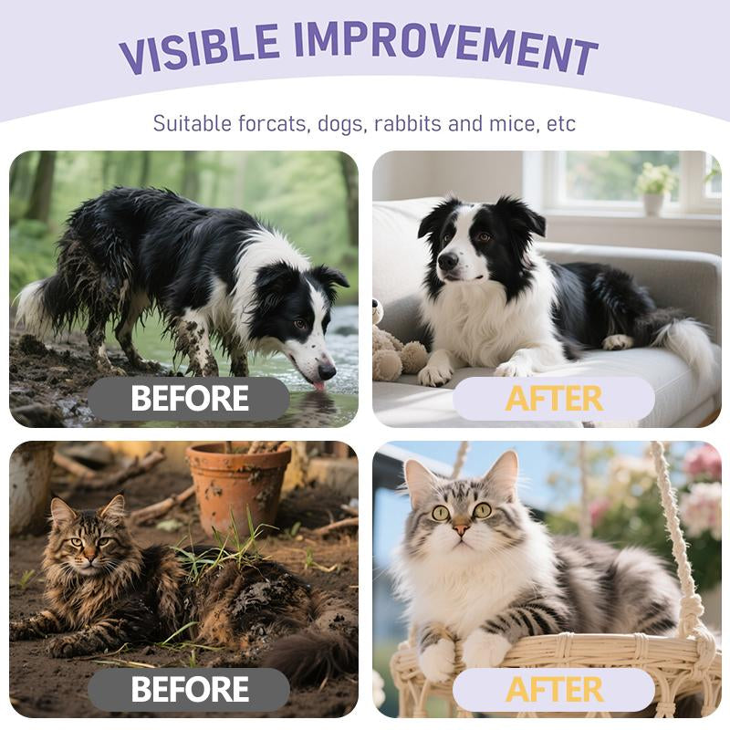 20Pcs Pet Cleaning Gloves Deodorant Bathing Wipes, Hypoallergenic Pet Cleaning Wipes Nourishing Hair Coconut Oil Dog Grooming Wipes, Puppy Bathing Gloves Wipes