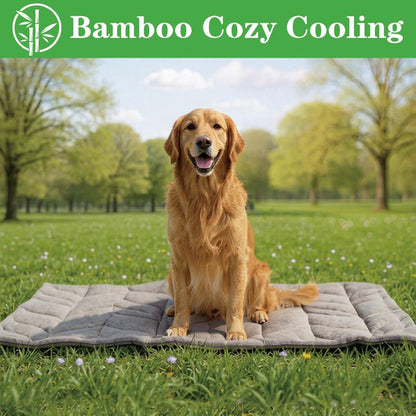 Vagascape Cooling Pet Mat, Eco-Friendly Cooling Pad for Large Dog, Pet Cooling Mats for Dog Bed and Cat House, Use in Crate, Tunk, Camping, Outdoors, Portable, Machine Washable, Durable, without Gel, Outdoorfun