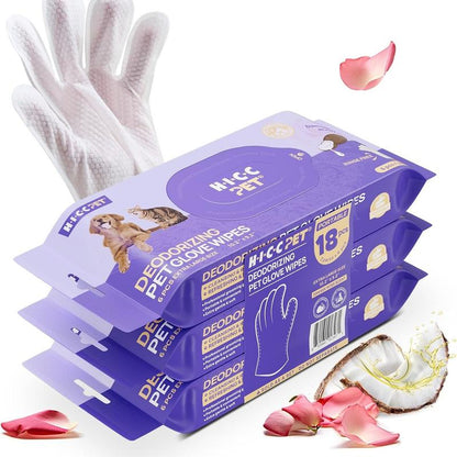 【Restocksale】Hicc PET Glove Wipes，Freshening Grooming Dog&Cat Disposable 20Pcs Pet Hair Removal Tool Satisfied Skin Care Outdoor No-Clean Hypoallergenic Facial Disposable No-Rinse Grooming Formulated for Petwipes Deodorizing Sticky Hair#Petlife