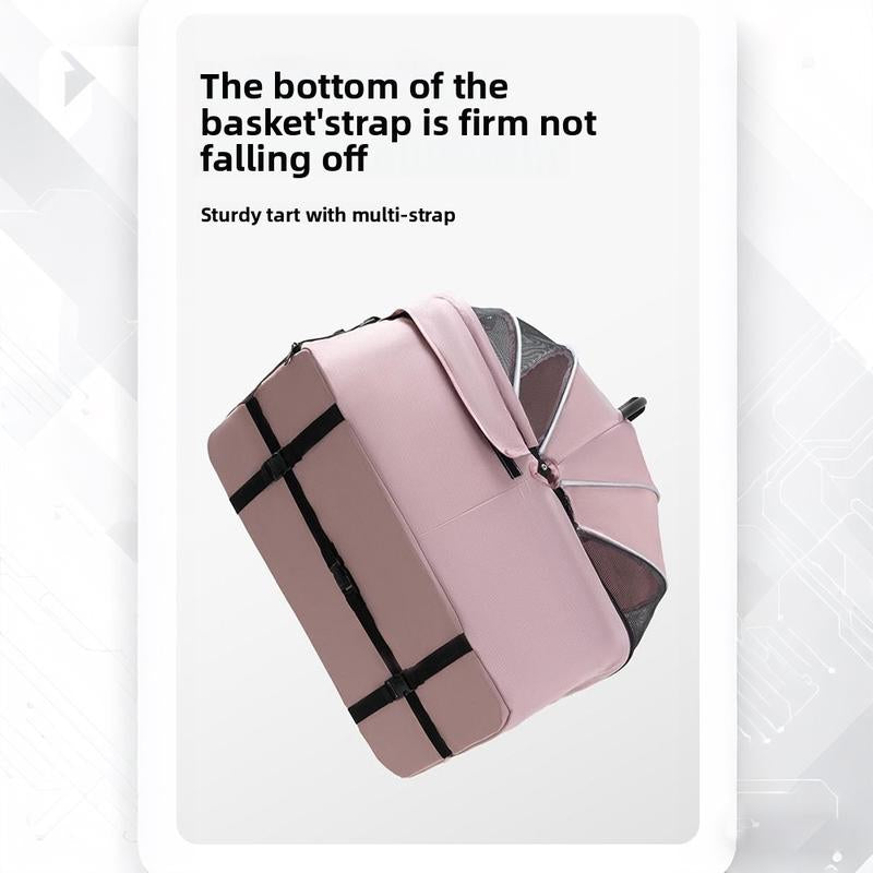 Deluxe Pet Stroller for Cats Dogs Foldable Design with Sun Rain Cover Breathable Mesh Panel Storage Bag Lb Weight Capacity