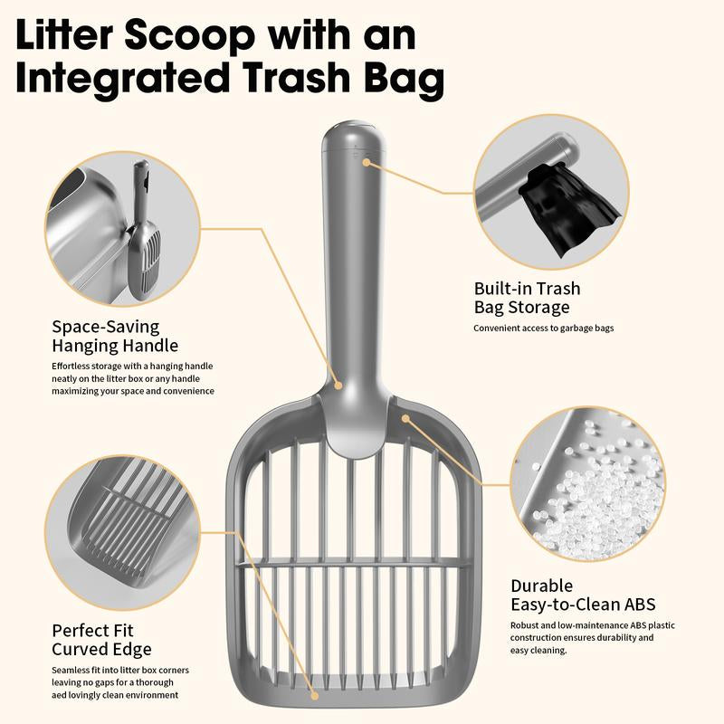 【Geoorood】Geoorood XXL Cat Litter Box Stainless Steel 20L with Lid, XL Large Metal Litter Box High Sided Design,Anti-Urine Leakage, Include Cat Mat & Litter Scoop, Neverabsorbsodors, Easycleaning, Non-Sticky#Catlovers#Septemberrestock#Fallfreshness