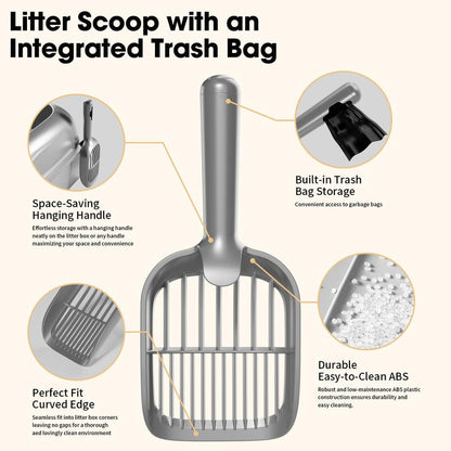 【Geoorood】Geoorood XXL Cat Litter Box Stainless Steel 20L with Lid, XL Large Metal Litter Box High Sided Design,Anti-Urine Leakage, Include Cat Mat & Litter Scoop, Neverabsorbsodors, Easycleaning, Non-Sticky#Catlovers#Septemberrestock#Fallfreshness