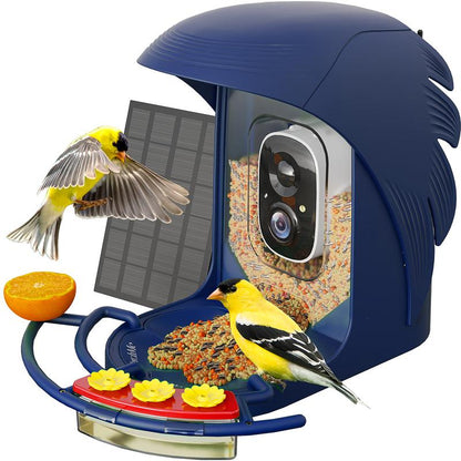 Perchme Smart Bird Feeder with Camera, Solar Powered Bird Watching Camera for Outside, 2K HD Auto Capture Motion Detection with AI Identify, DIY Add-Ons & Seed Scoop, a Ideal Gift