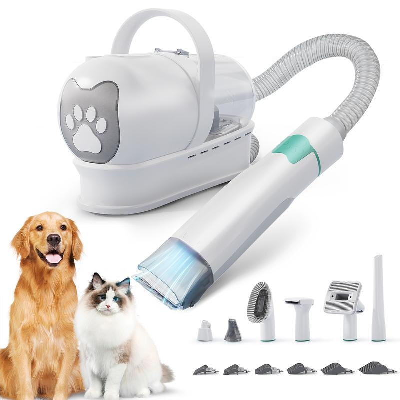 Pet Groomer 7-In-1 Grooming Vacuum for Dogs & Cats with Multi-Pack Attachments for Shedding Grooming and Pet Care Effortless Grooming & Vacuuming 6 Precise Guide Combs Low Noise Design