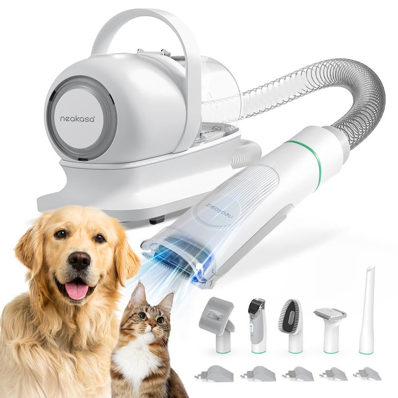 Neakasa P1 Pro Pet Grooming Kit & Vacuum Suction 99% Pet Hair with 5 Professional Grooming Shedding Tools for Dogs Cats and Other Animals