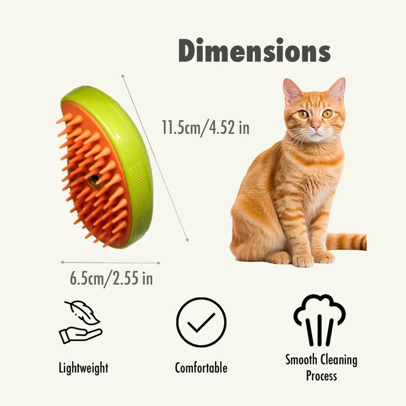 Pet Spray Brush: 3-In-1 Hair Removal, Rechargeable, Affordable – Cat Brush for Detangling and Shedding, Pet Supplies