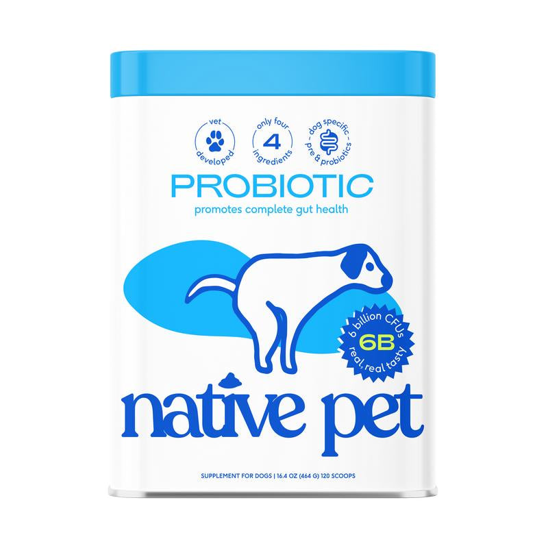 Native Pet Probiotic Powder Supplement for Dogs - 6 Billion Cfus - Promotes Healthy Digestion and Supports Complete Gut Health for Your Dog