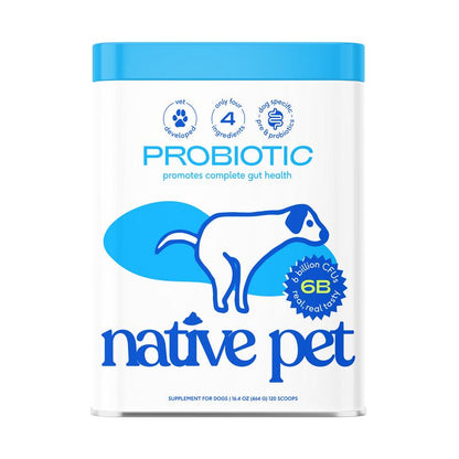 Native Pet Probiotic Powder Supplement for Dogs - 6 Billion Cfus - Promotes Healthy Digestion and Supports Complete Gut Health for Your Dog