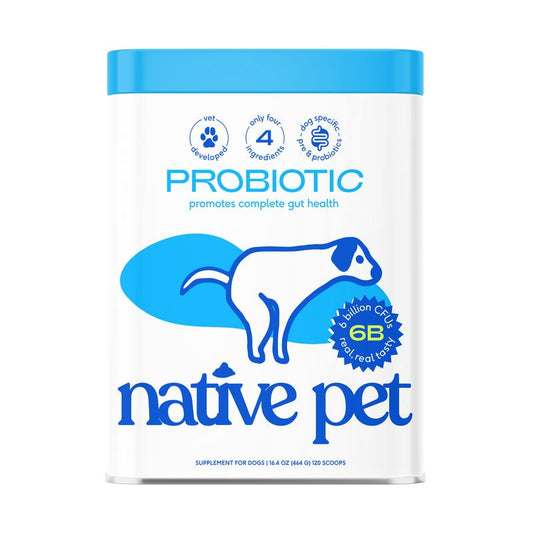 Native Pet Probiotic Powder Supplement for Dogs - 6 Billion Cfus - Promotes Healthy Digestion and Supports Complete Gut Health for Your Dog
