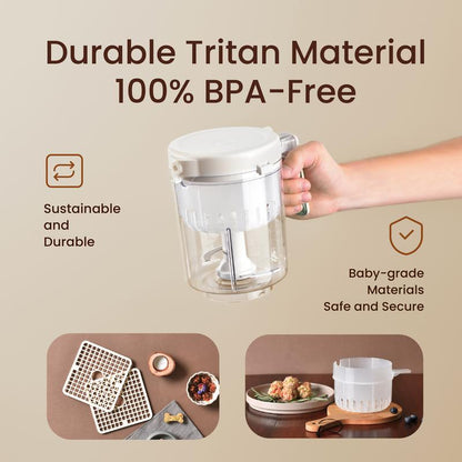 Toptrees Pet Treats Maker - 10 Types of Homemade Fresh Pet Treats & Foods for 5 Pets 5.5-Qt 7-In-1 Cooking Machine with Easy One-Step Touch Panel 100+ Pet DIY Recipes Wet Cat Food Dog Jerky T1 Smart Design