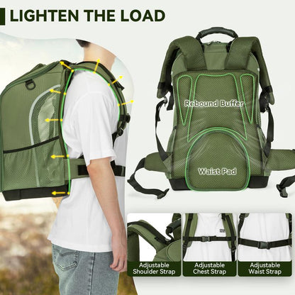 Petsfit Pet Dog Carrier Backpack with Upgraded Weight Reduction Design