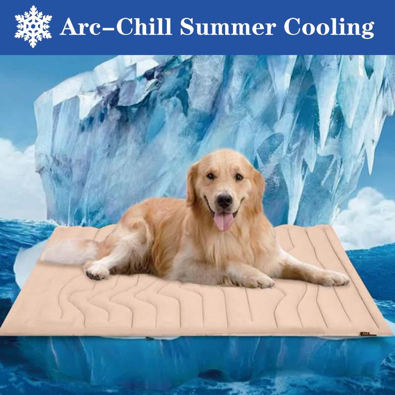 Vagascape Cooling Pet Mat, Eco-Friendly Cooling Pad for Large Dog, Pet Cooling Mats for Dog Bed and Cat House, Use in Crate, Tunk, Camping, Outdoors, Portable, Machine Washable, Durable, without Gel, Outdoorfun