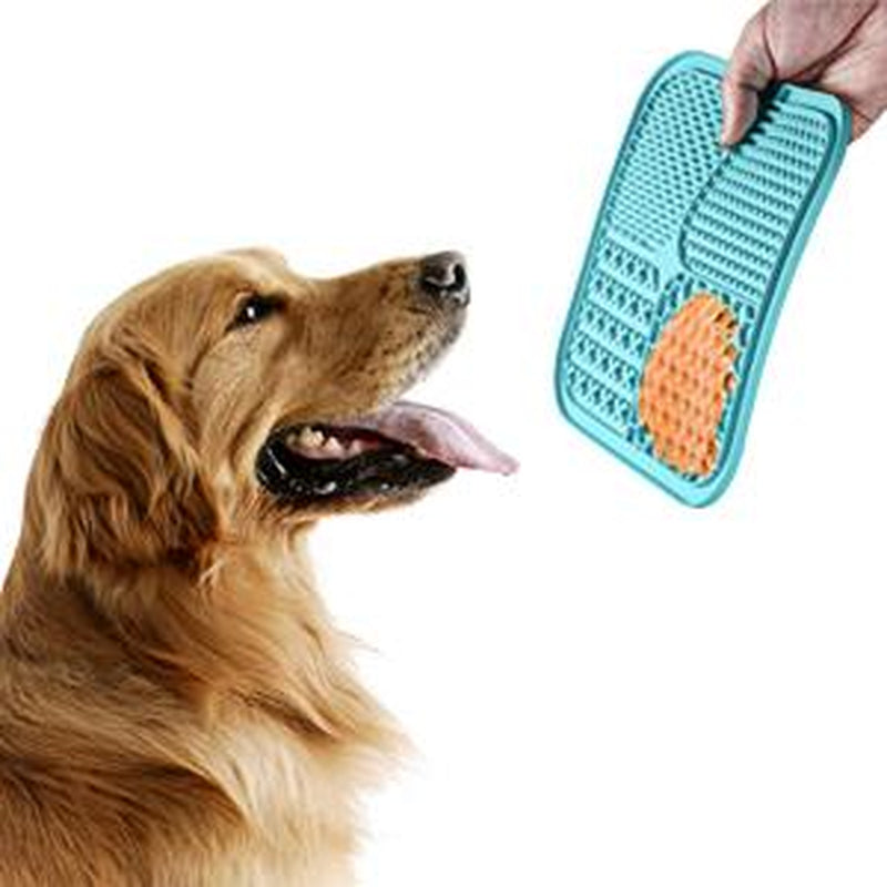Lick Mat for Dogs & Cats 2 Pack with Suction Cups, Dog Lick Mat for Anxiety Relief, Dog Toys to Keep Them Busy, Peanut Butter Licking Pad for Boredom Reducer, Perfect for Bathing Grooming