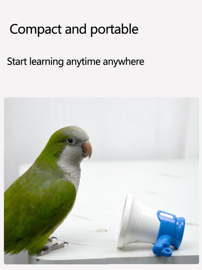 Parrot Speech Trainer for Monk Parrots, Sun Conures, Budgerigars - Recorder with Repeat Function, Whistle Trainer for Cockatiels