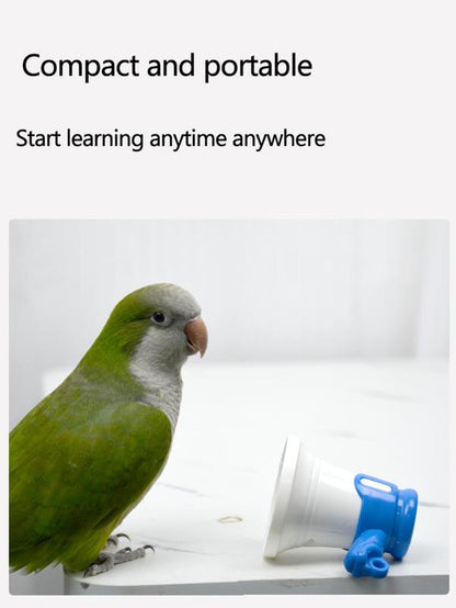 Parrot Speech Trainer for Monk Parrots, Sun Conures, Budgerigars - Recorder with Repeat Function, Whistle Trainer for Cockatiels