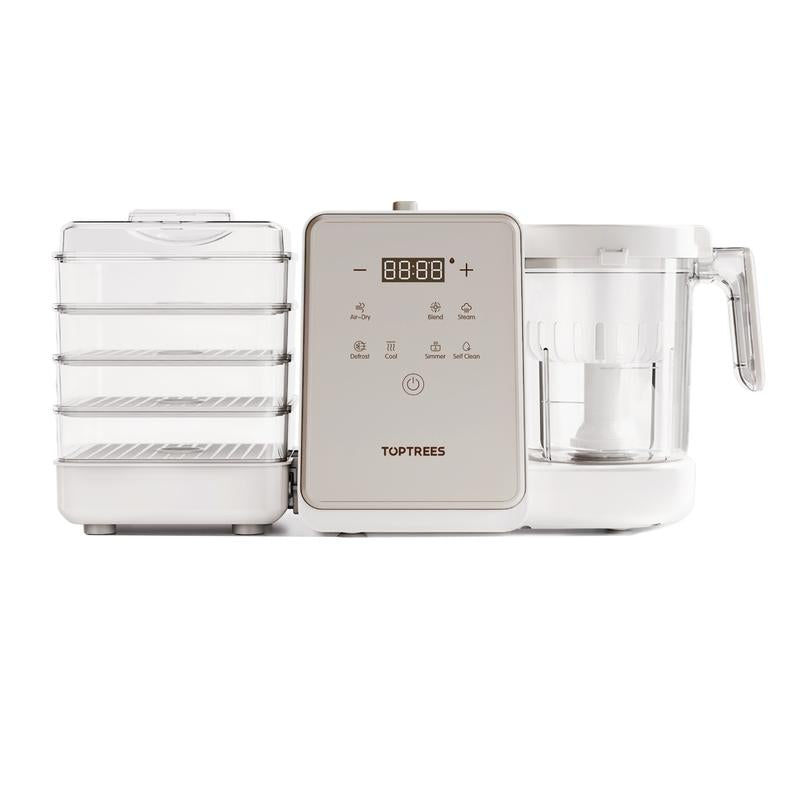 Toptrees Pet Treats Maker - 10 Types of Homemade Fresh Pet Treats & Foods for 5 Pets 5.5-Qt 7-In-1 Cooking Machine with Easy One-Step Touch Panel 100+ Pet DIY Recipes Wet Cat Food Dog Jerky T1 Smart Design