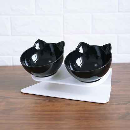 Elevated Cat Double Bowl Food Bowl for Pets