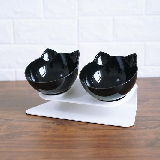 Elevated Cat Double Bowl Food Bowl for Pets
