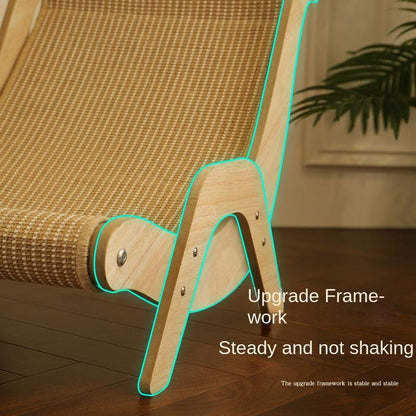 Cat Recliner Scraper Board Anti-Scratch Cat Nest Wooden Sword Hemp Grinding Claws Scratching Pad Pet Hammock Sofa Toy Carton Kitten Homemade