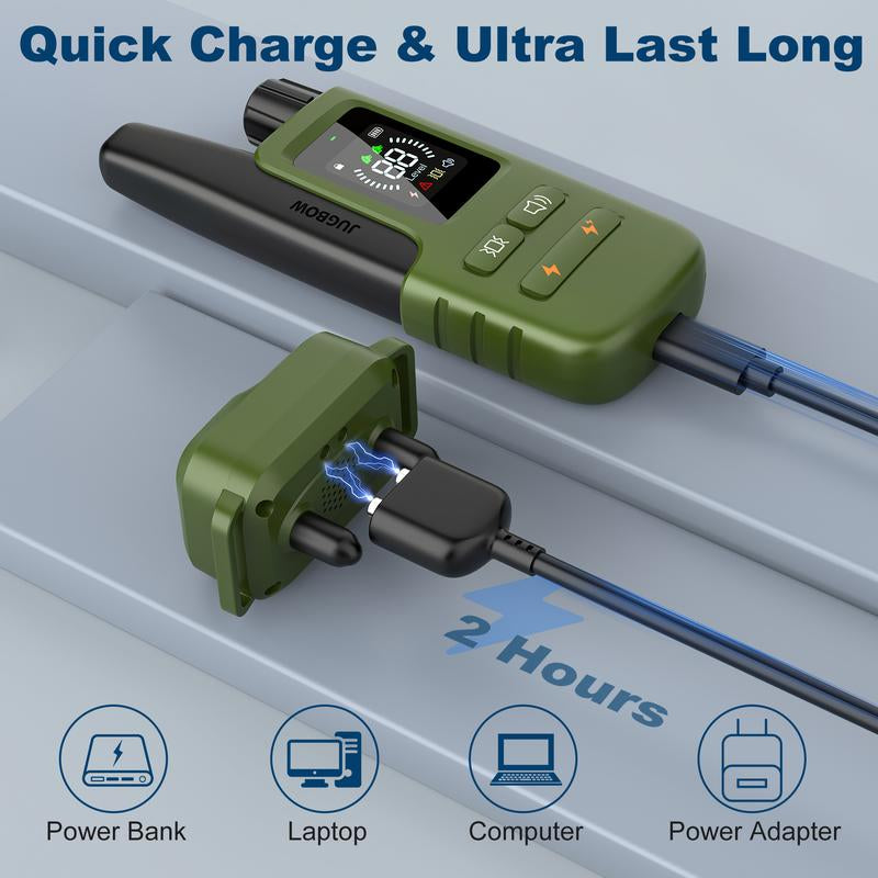 JUGBOW Dog Training Collar 4200FT Dog Training Behavior Aid, Remote IPX7 Waterproof with 4 Training Modes, Rechargeable E-Collar for All Breeds DT61