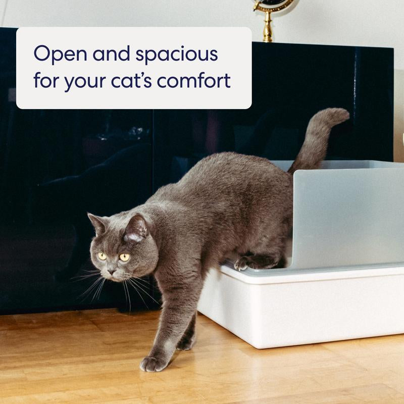 Cubby Litter Box - High Sided Cat Litter Box, Open Top, High Quality, Nonstick, Odor Resistant, Anti-Urine Leakage, Scatter Control