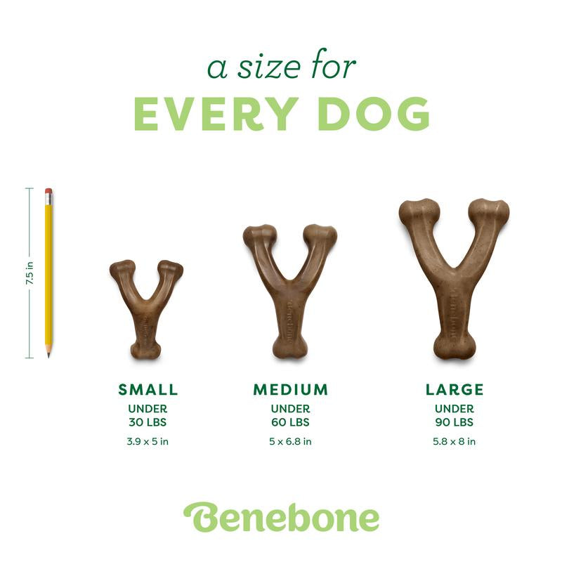 Wishbone Trio | 3-Pack of Durable Dog Chew Toys | Real Flavor & Long-Lasting Play