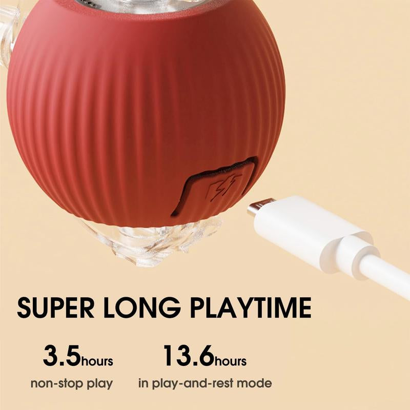 Interactive Cat Toy Ball: Automatically Rolling Electric Ball, Suitable for Indoor Cats/Dogs, Brings the Fun of Chasing Tails. Motion Sensing, Keeps Pets Busy and Enjoys Rich Sports Stimulation. Great Pet Gifts/Supplies.