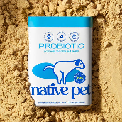 Native Pet Probiotic Powder Supplement for Dogs - 6 Billion Cfus - Promotes Healthy Digestion and Supports Complete Gut Health for Your Dog