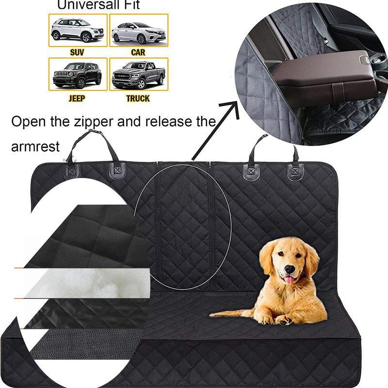Foldable Car Rear Seat Pet Mat, Waterproof & Dirt-Proof Dog Car Seat Cover, Pet Travel Bed, Dog & Cat Accessories, Automotive Accessories for Dogs, Car Stuff, Breathable Seat Covers, Waterproof Seat Protectors