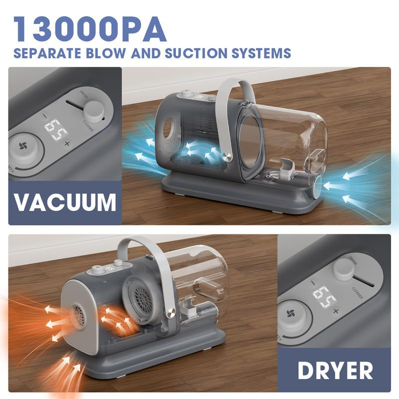 【Geoorood】Dog Grooming Vacuum Kit, Pet Grooming Vacuum with Clipper Nail Grinder, 2.5L Dust Cup Dog Deshedding Vacuum Brush with 4-6 Pet Grooming Tools for Shedding Pet Hair, Professional Pet Grooming Vacuum Kit#Septemberrestock#Fallfreshness