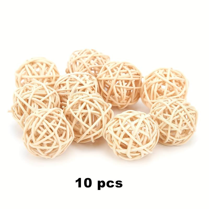 10/20 Pcs Willow Ball, Bird Foraging Toys Natural Bird Toys Chew Small Animal Chew Toy Activity for Parrot Macaw Hamster Guinea Pig Rat Parakeet Cockatiels Conure Finch Budgerigar Lovebird