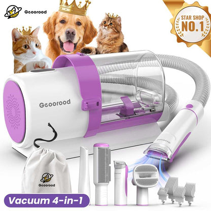 【Geoorood】Dog Grooming Vacuum Kit, Pet Grooming Vacuum with Clipper Nail Grinder, 2.5L Dust Cup Dog Deshedding Vacuum Brush with 4-6 Pet Grooming Tools for Shedding Pet Hair, Professional Pet Grooming Vacuum Kit#Septemberrestock#Fallfreshness
